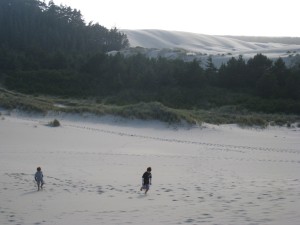 I wish I had the video upgrade: You could have seen Nate and Jake sprinting down the face of the sand dune.